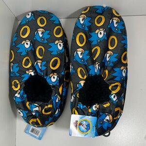 Sonic Fuzzy Babba Slipper Socks Lot 2 Pairs M/L 7-9 & L/XL 10-12 Non-Slip NWT